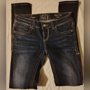 Buckle Black Fit No. 53 Women's Skinny Dark Was Jeans Size 25 X 32